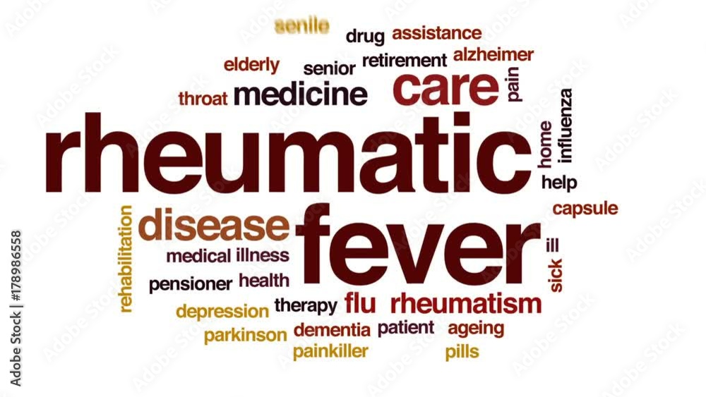 Rheumatic fever animated word cloud, text design animation. Rheumatic fever animated word cloud, text design animation.