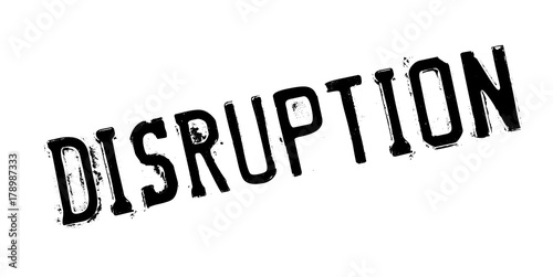 Disruption rubber stamp. Grunge design with dust scratches. Effects can be easily removed for a clean, crisp look. Color is easily changed.