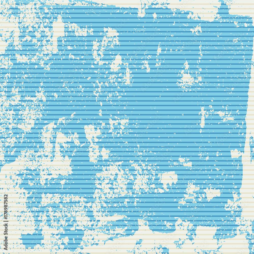 Obraz premium Blue striped grunge background. Vector background