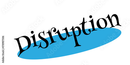 Disruption rubber stamp. Grunge design with dust scratches. Effects can be easily removed for a clean, crisp look. Color is easily changed.