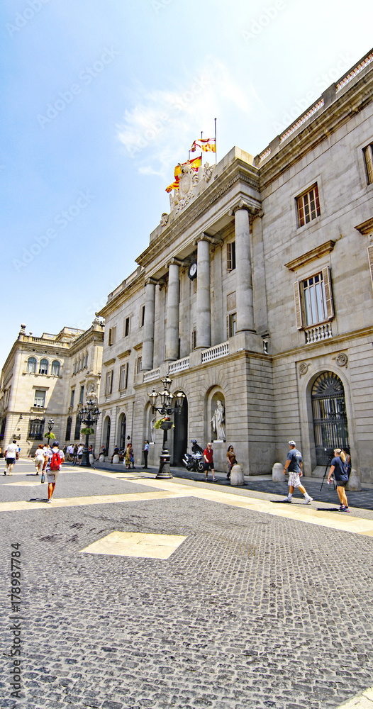 Edificio del ayuntamiento de Barcelona, Catalunya, España