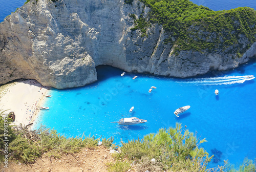 Playa y costa de Zakynthos, Islas Jónicas, Grecia, Europa photo