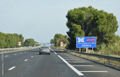 Autoroute A9 la Languedocienne dans l'Hérault © Georges Blond