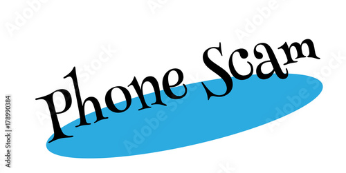 Phone Scam rubber stamp. Grunge design with dust scratches. Effects can be easily removed for a clean, crisp look. Color is easily changed.