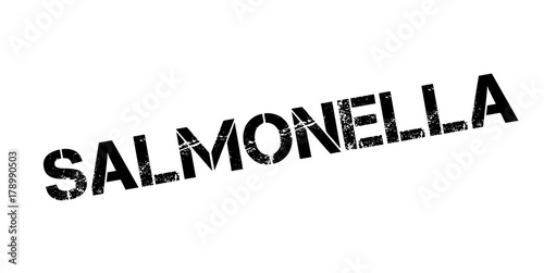 Salmonella rubber stamp. Grunge design with dust scratches. Effects can be easily removed for a clean, crisp look. Color is easily changed.