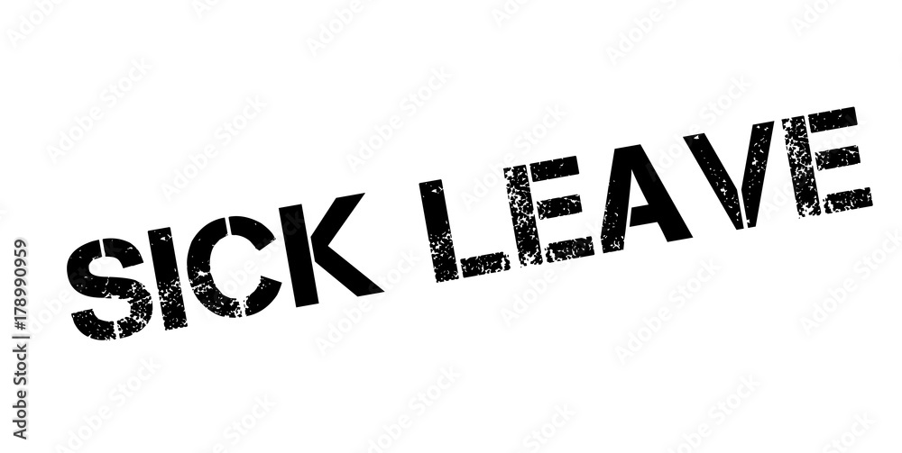 Sick Leave rubber stamp. Grunge design with dust scratches. Effects can be easily removed for a clean, crisp look. Color is easily changed. Sick Leave rubber stamp. Grunge design with dust scratches. Effects can be easily removed for a clean, crisp look. Color is easily changed.