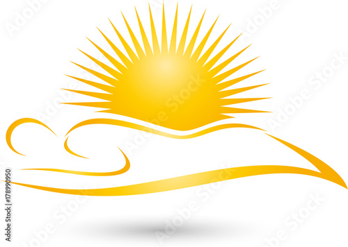 Person, Sonne, Sonnenstudio, Solarium, Logo