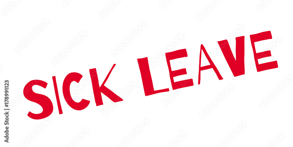 Sick Leave rubber stamp. Grunge design with dust scratches. Effects can be easily removed for a clean, crisp look. Color is easily changed. Sick Leave rubber stamp. Grunge design with dust scratches. Effects can be easily removed for a clean, crisp look. Color is easily changed.