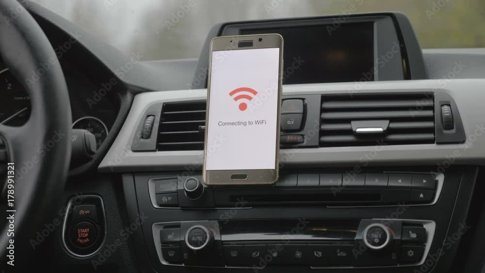 smart phone connects to wifi in car
