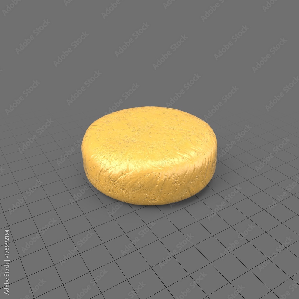 Wheel of Swiss cheese Stock 3D asset | Adobe Stock