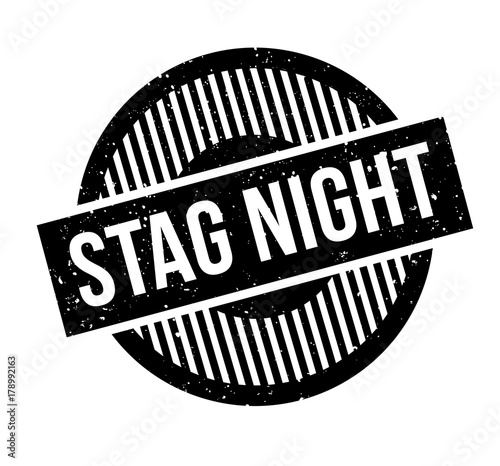 Stag Night rubber stamp. Grunge design with dust scratches. Effects can be easily removed for a clean, crisp look. Color is easily changed.