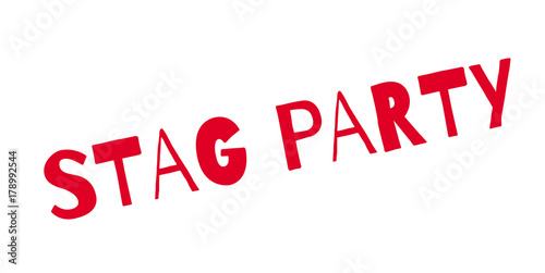 Stag Party rubber stamp. Grunge design with dust scratches. Effects can be easily removed for a clean, crisp look. Color is easily changed.