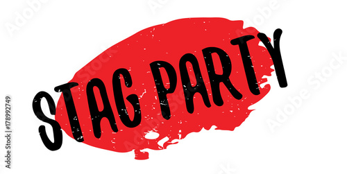Stag Party rubber stamp. Grunge design with dust scratches. Effects can be easily removed for a clean, crisp look. Color is easily changed.