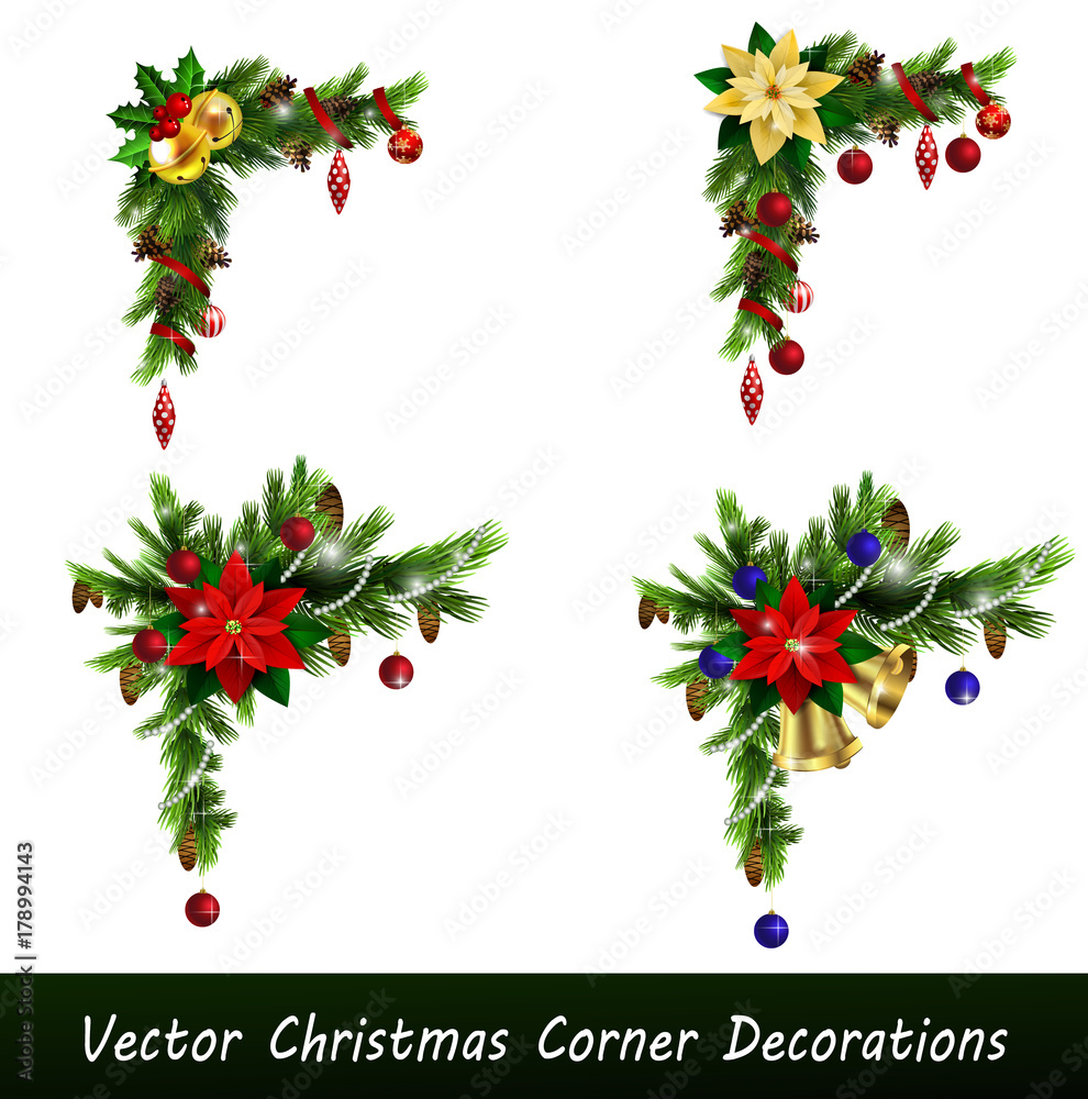 Set of Cristmas corner decorations Set of Cristmas corner decorations