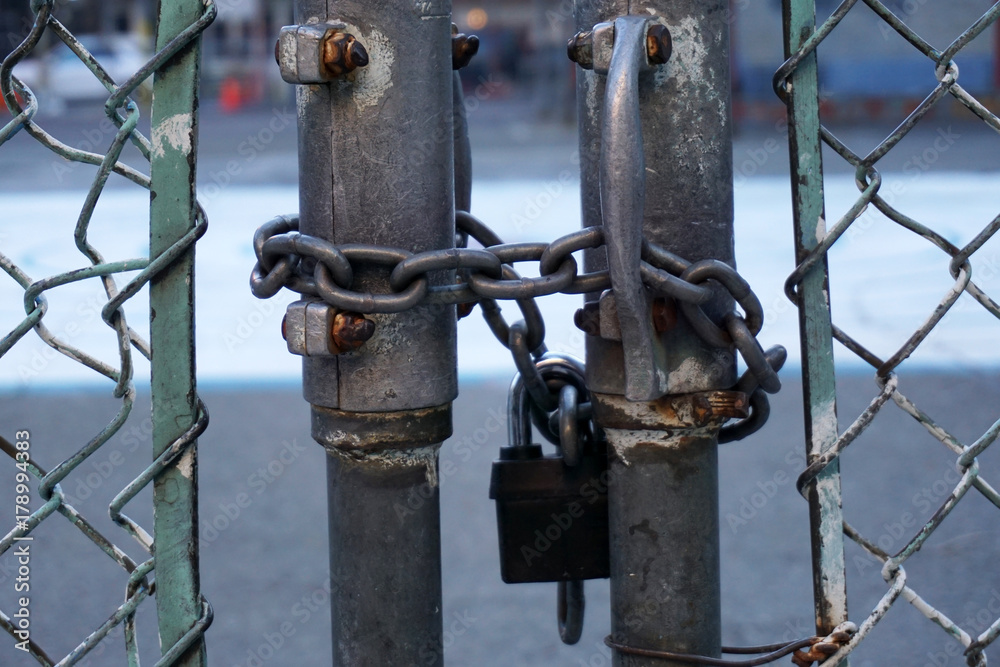 Locked Playground Gates in New York City