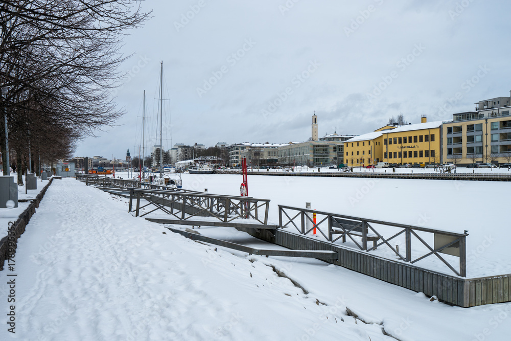 Obraz premium Turku City of Finland during winter