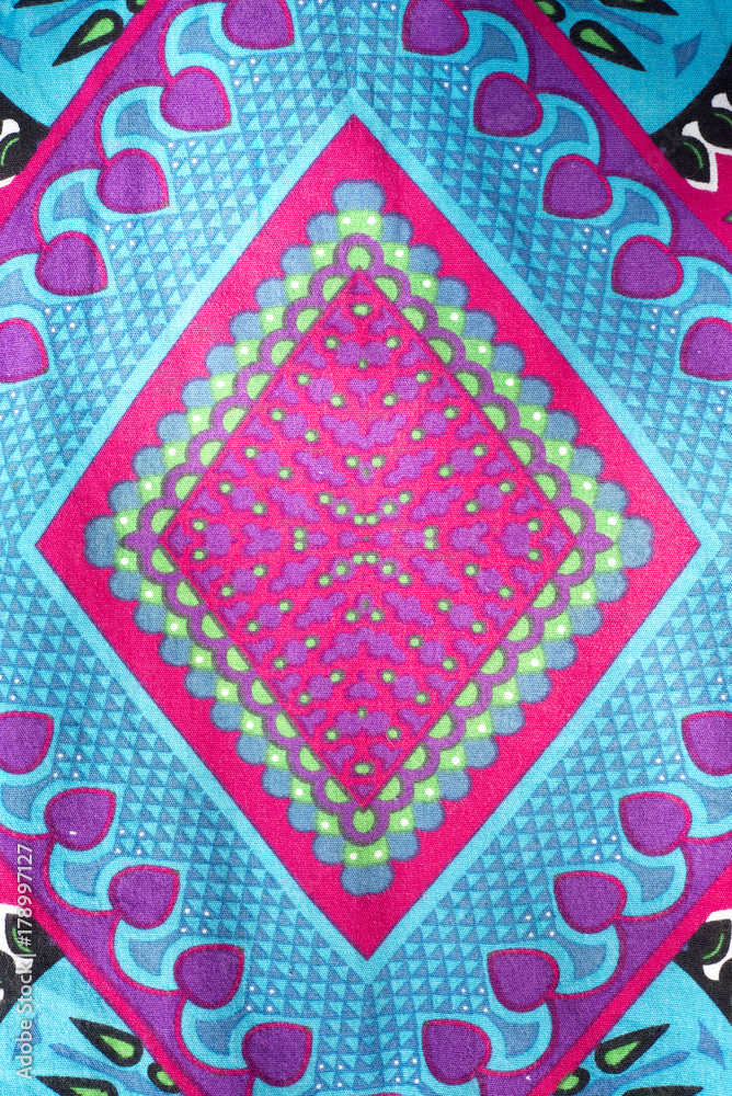 Patterns on colorful fabrics flashy. Patterns on colorful fabrics flashy.