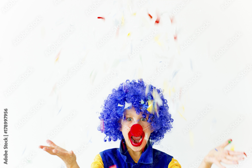 A portrait of a clown A portrait of a clown