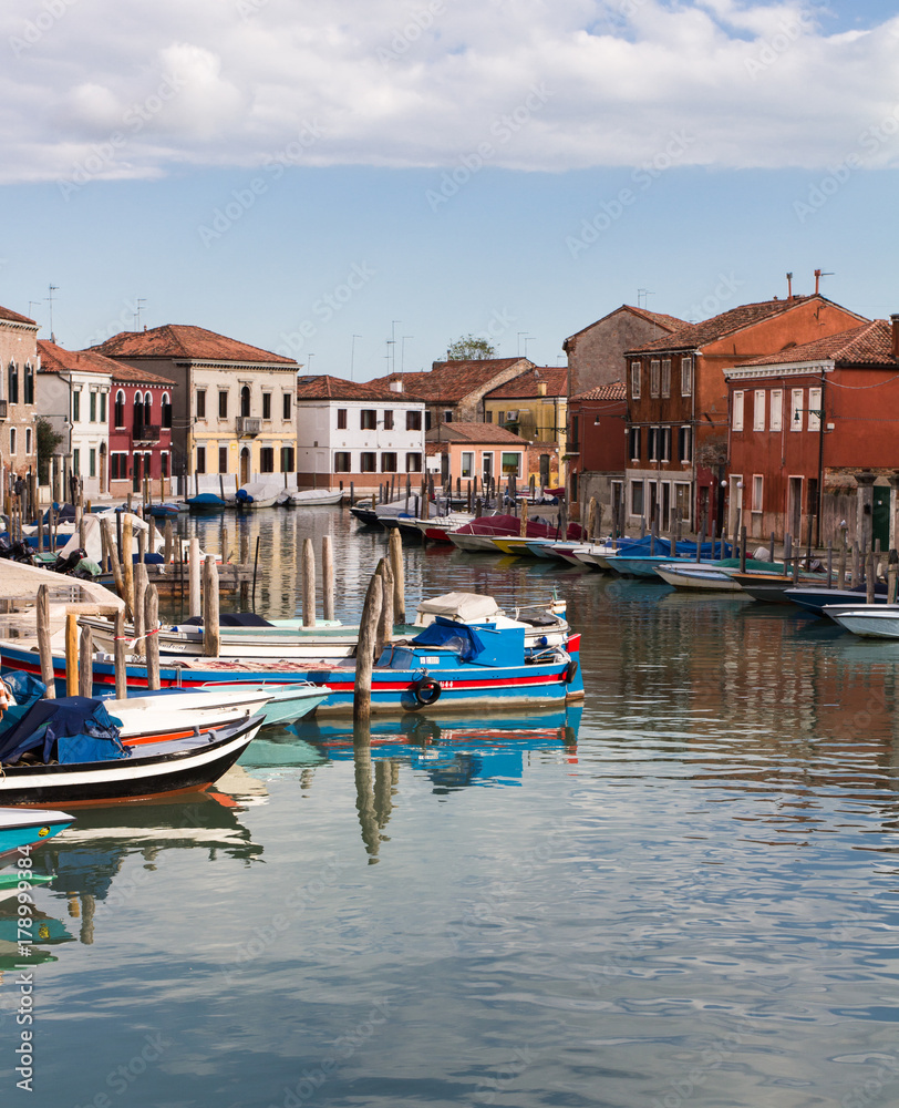 View from Ponte de le Terese bridge at Murano island, Venice, Italy