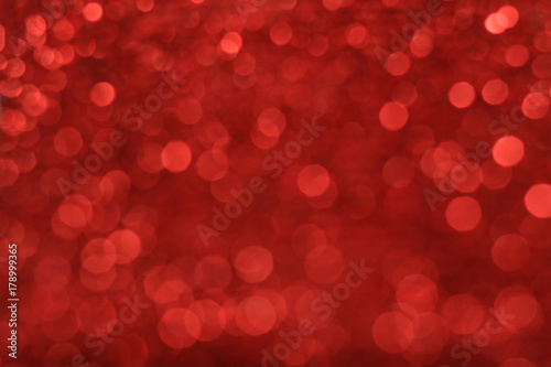 Red bokeh abstract Xmas background 