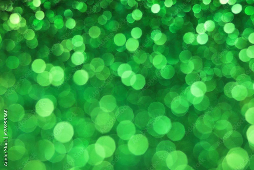 Obraz premium Green abstract bokeh background