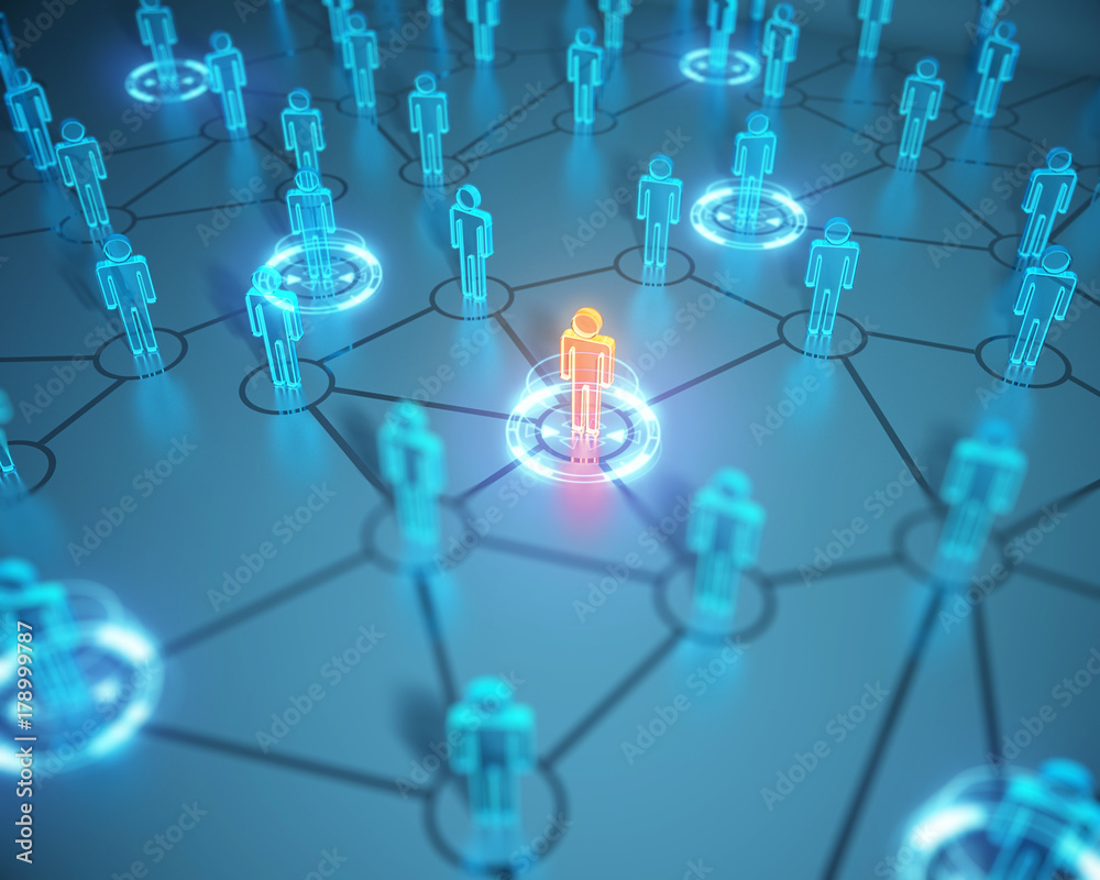 3d render human social network and leadership as concept. 3d render human social network and leadership as concept.