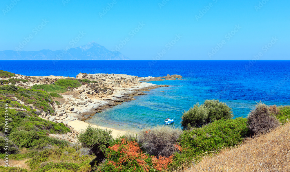 Summer sea coast (Sithonia, Greece).