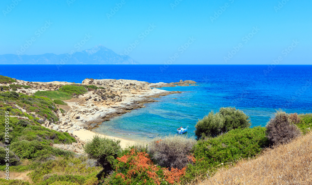 Summer sea coast (Sithonia, Greece). Summer sea coast (Sithonia, Greece).