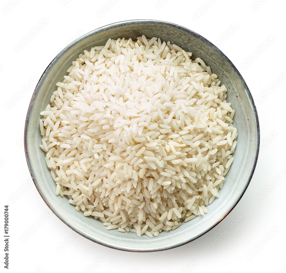 Bowl of raw long grain rice Bowl of raw long grain rice