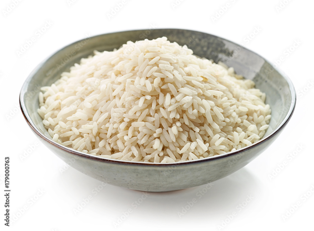 Bowl of raw long grain rice Bowl of raw long grain rice