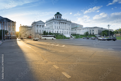 Photography Pashkov House in Moscow in the evening