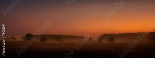 Sunrise over the heathland