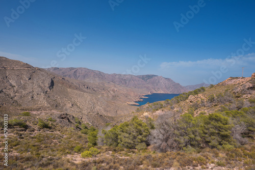 La Azohia mountain landscape in Cartagena bay  Murcia region  Spain.