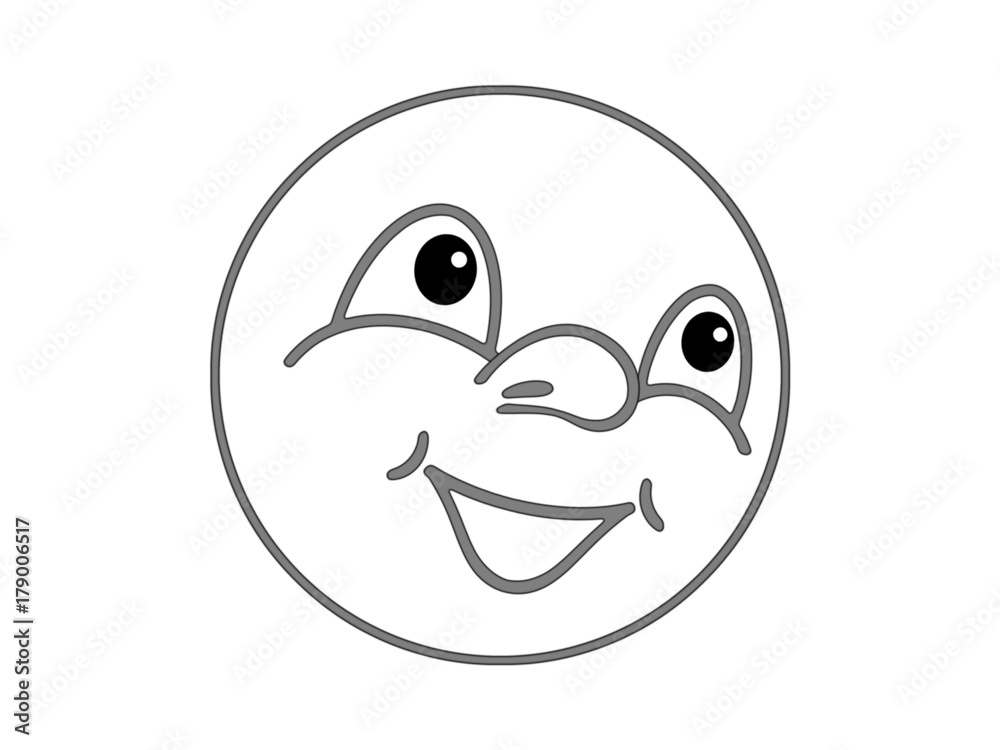 Symbolic image of the face on the white background Symbolic image of the face on the white background