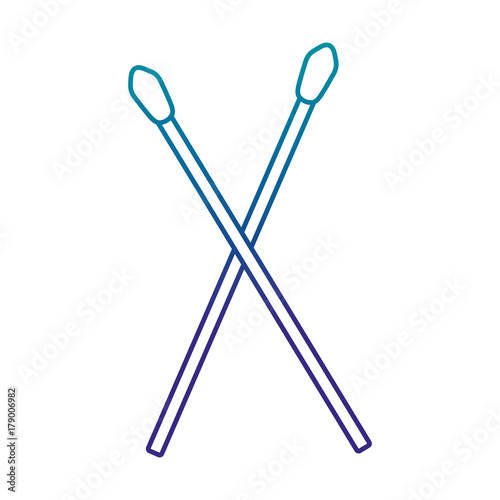 drumsticks icon over white background vector illustration