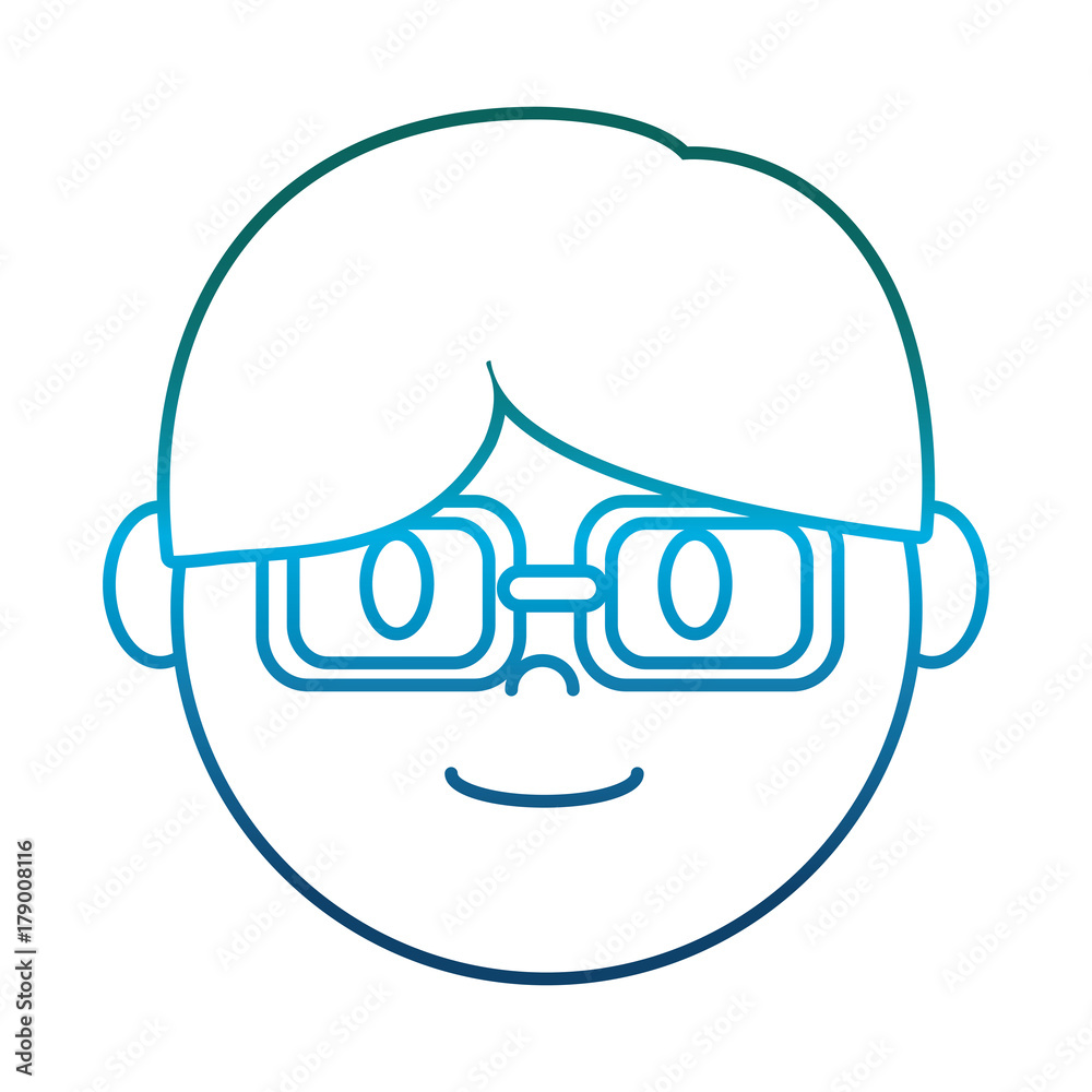 Obraz premium cartoon man with glasses icon over white background vector illustration