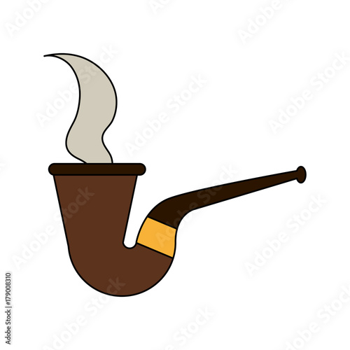 pipe smoking icon image vector illustration design