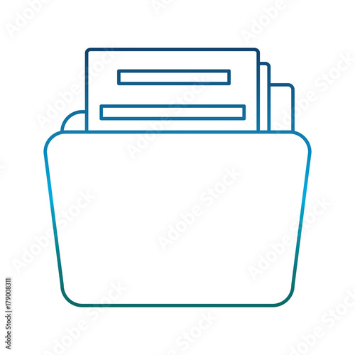 document folder icon over white background vector illustration