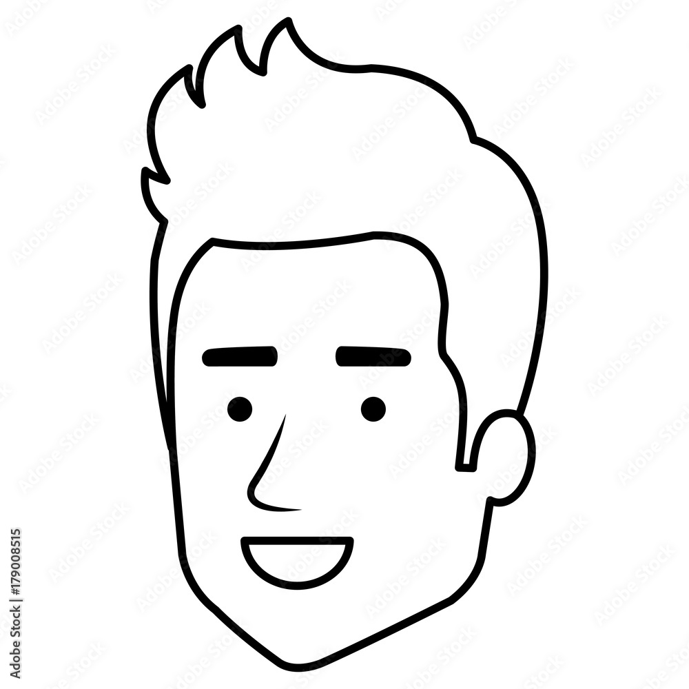 young man head avatar character young man head avatar character
