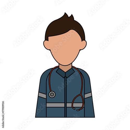 paramedic avatar icon image vector illustration design 