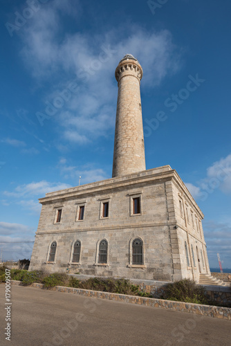 Lighthouse in cabo de Palos, Murcia, Spain.