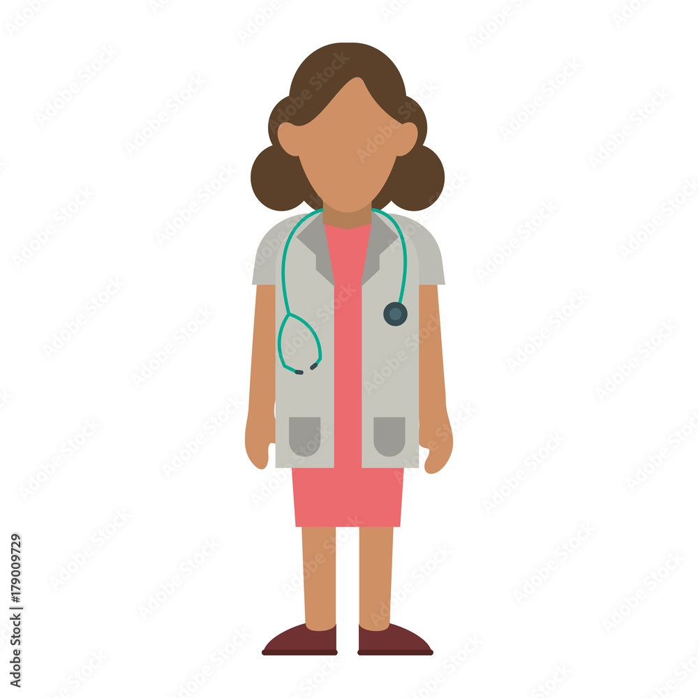 Fototapeta premium doctor woman avatar icon image vector illustration design 