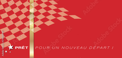 CARTE DE VOEUX PRÊT POUR UN NOUVEAU DÉPART