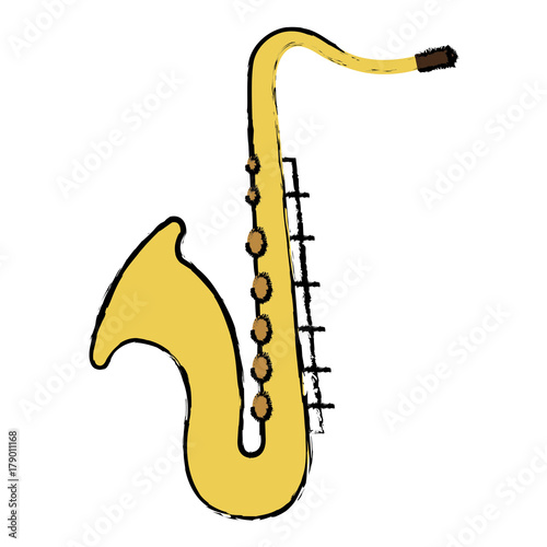 saxophone instrument isolated icon