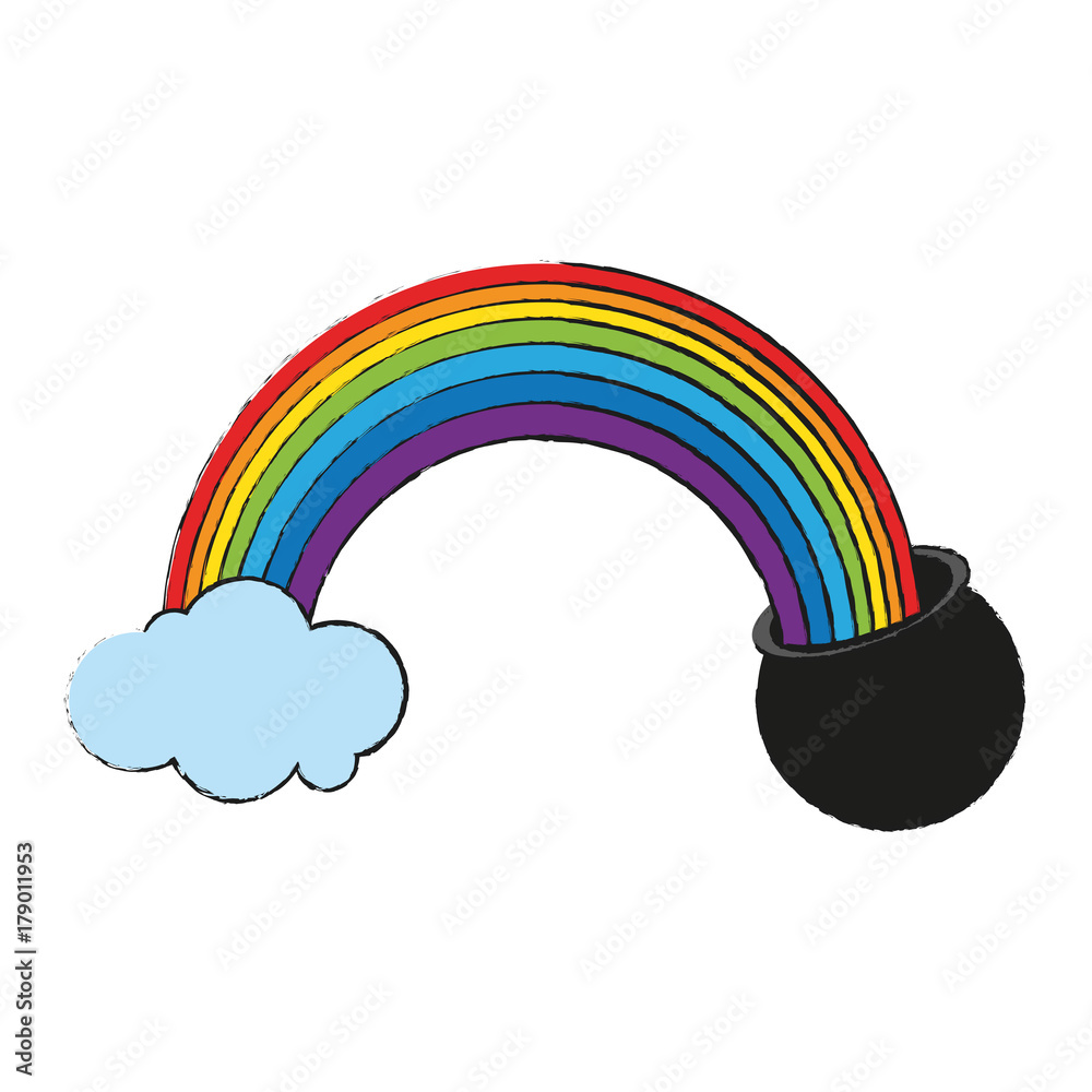 Rainbow with clouds icon vector illustration graphic design Rainbow with clouds icon vector illustration graphic design