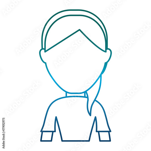 Avatar woman icon over white background vector illustration