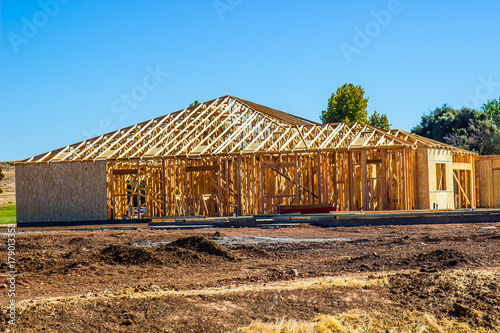 Construction Framing Of One Level House