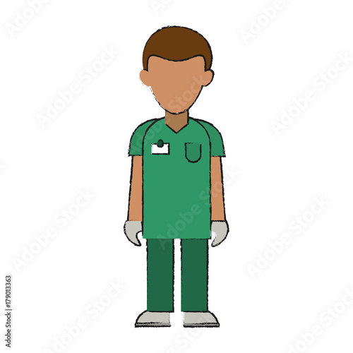 Man nurse avatar icon vector illustration graphic design