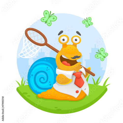 Character snail traveler