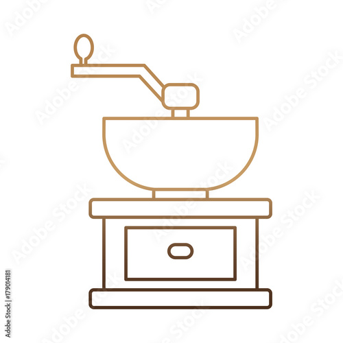 coffee grinder icon over white background vector illustration